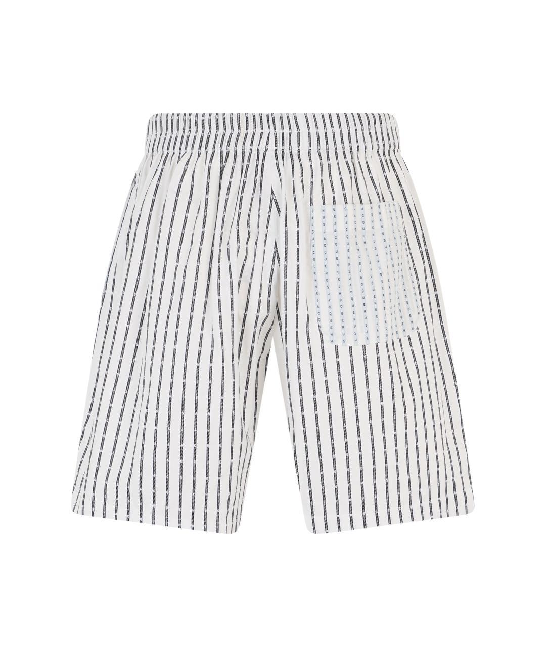 JACQUEMUS Белые хлопковые шорты, фото 2