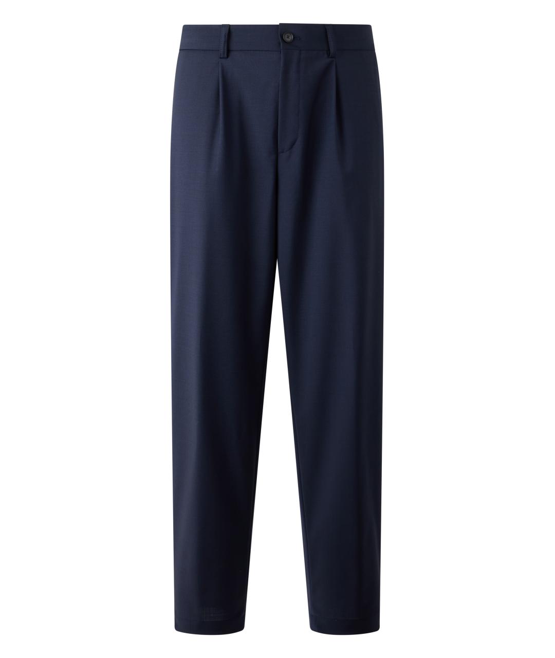 HUGO BOSS Синие шерстяные классические брюки, фото 1