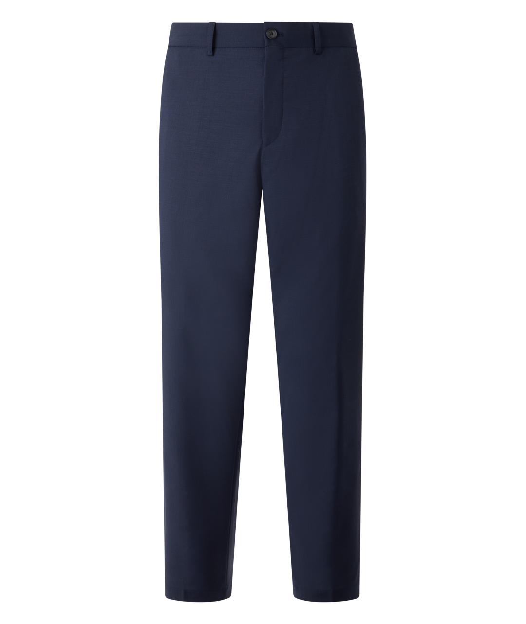 HUGO BOSS Синие льняные классические брюки, фото 1