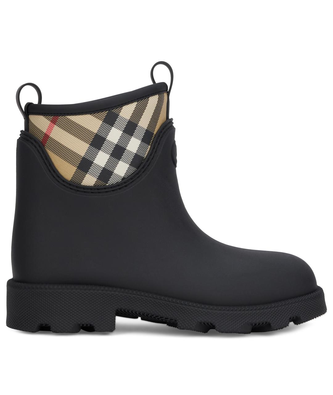 BURBERRY Черные резиновые ботинки, фото 2