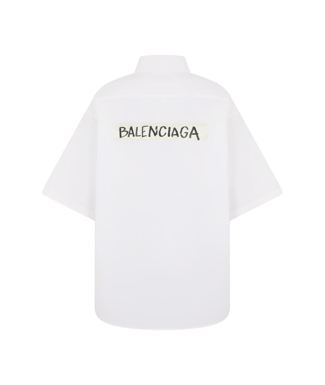 BALENCIAGA Белая хлопковая кэжуал рубашка, фото 2
