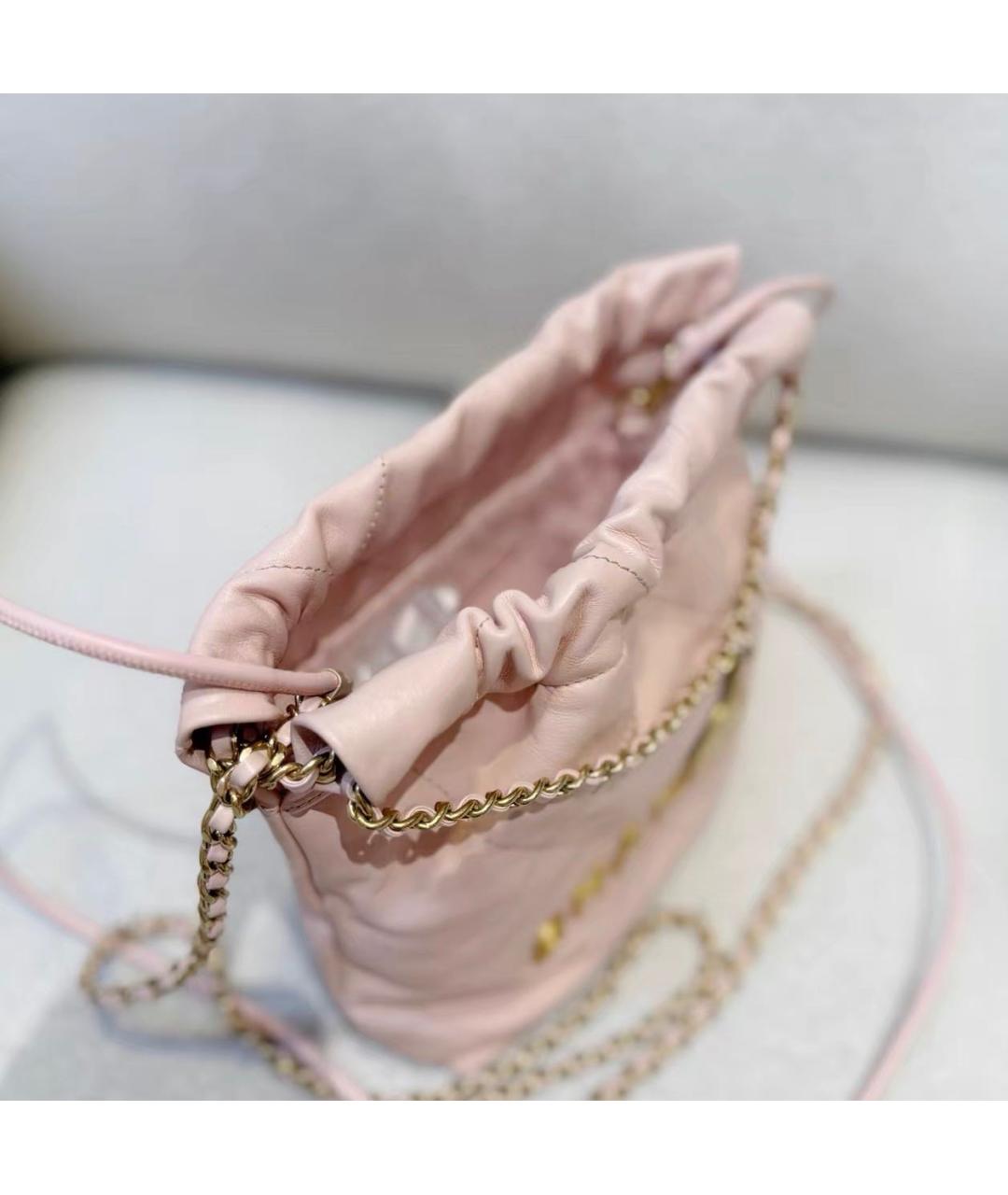 CHANEL Розовая кожаная сумка через плечо, фото 3