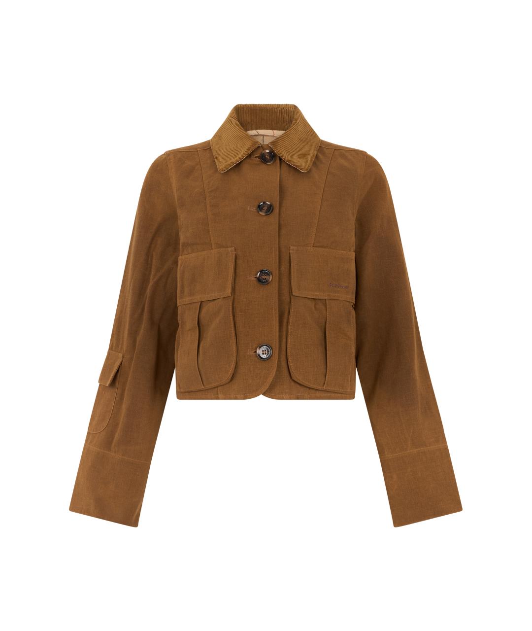 BARBOUR Коричневая хлопковая куртка, фото 1