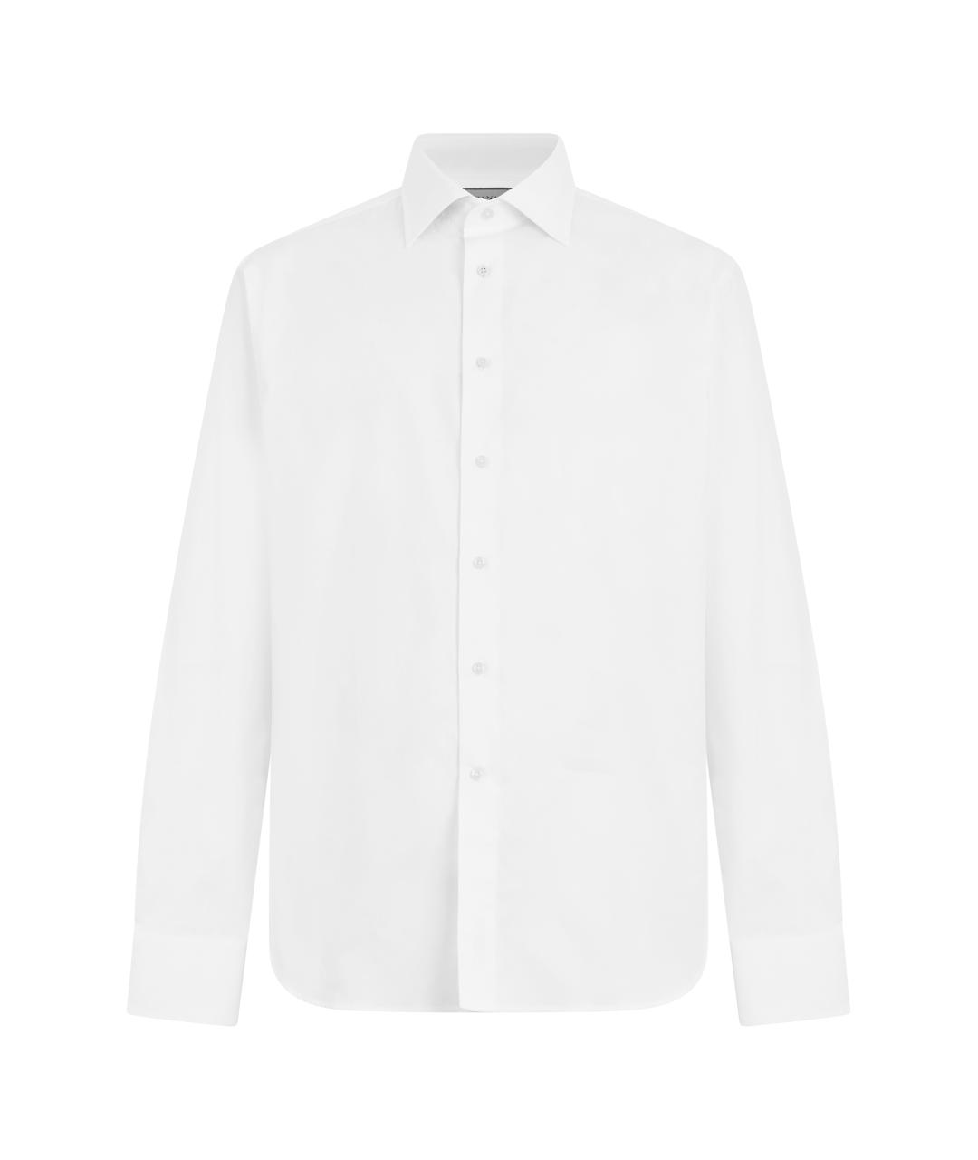 CANALI Белая хлопковая классическая рубашка, фото 1