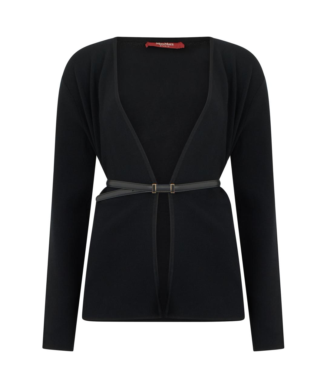 MAX MARA STUDIO Черный вискозный кардиган, фото 1