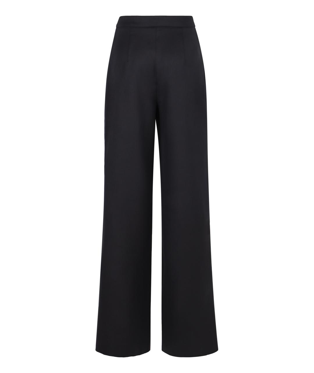 MAX MARA STUDIO Синие хлопковые прямые брюки, фото 2