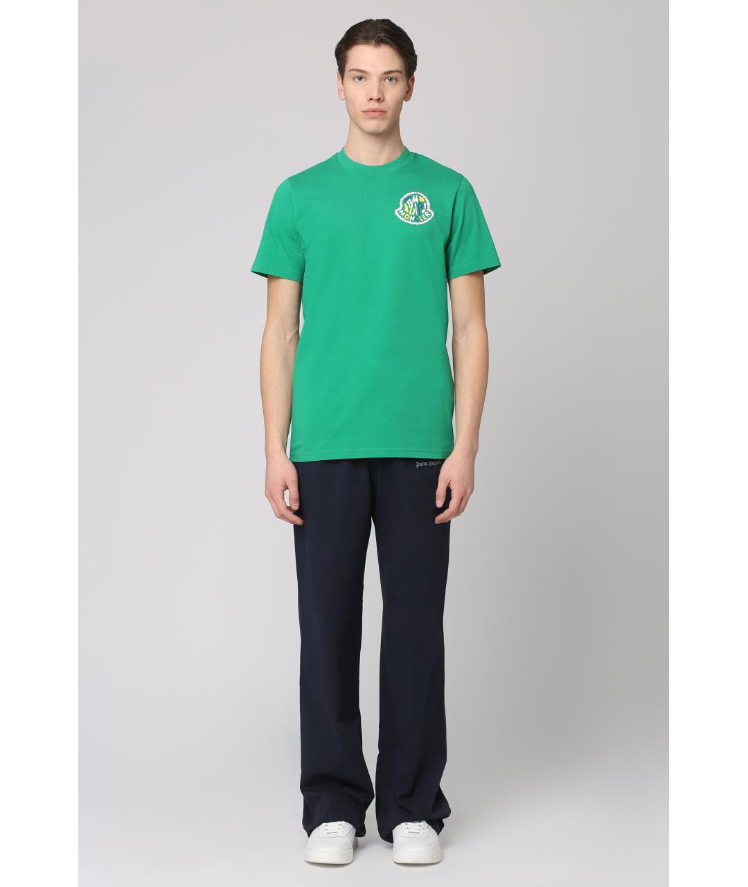 PALM ANGELS Синие хлопковые повседневные брюки, фото 3