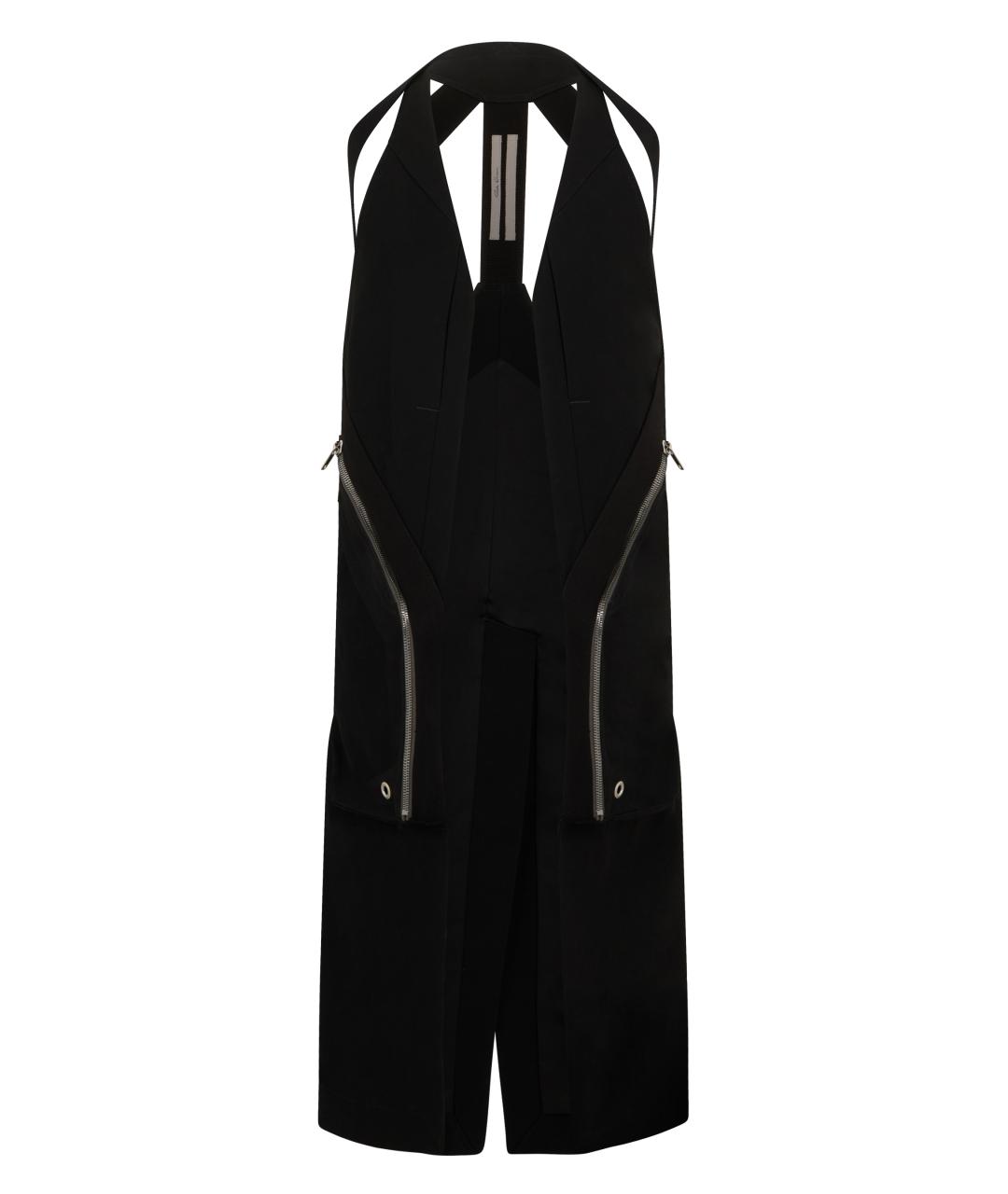 RICK OWENS Черный хлопковый жилет, фото 1