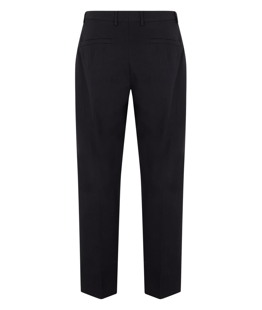 ZEGNA Черные хлопковые классические брюки, фото 2