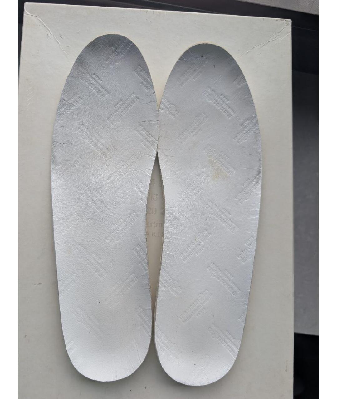 MAISON MARGIELA Бордовые высокие кроссовки / кеды из искусственной кожи, фото 6