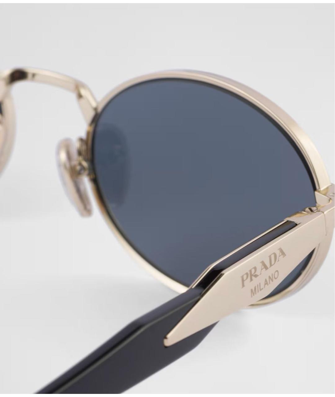 PRADA Черные пластиковые солнцезащитные очки, фото 3