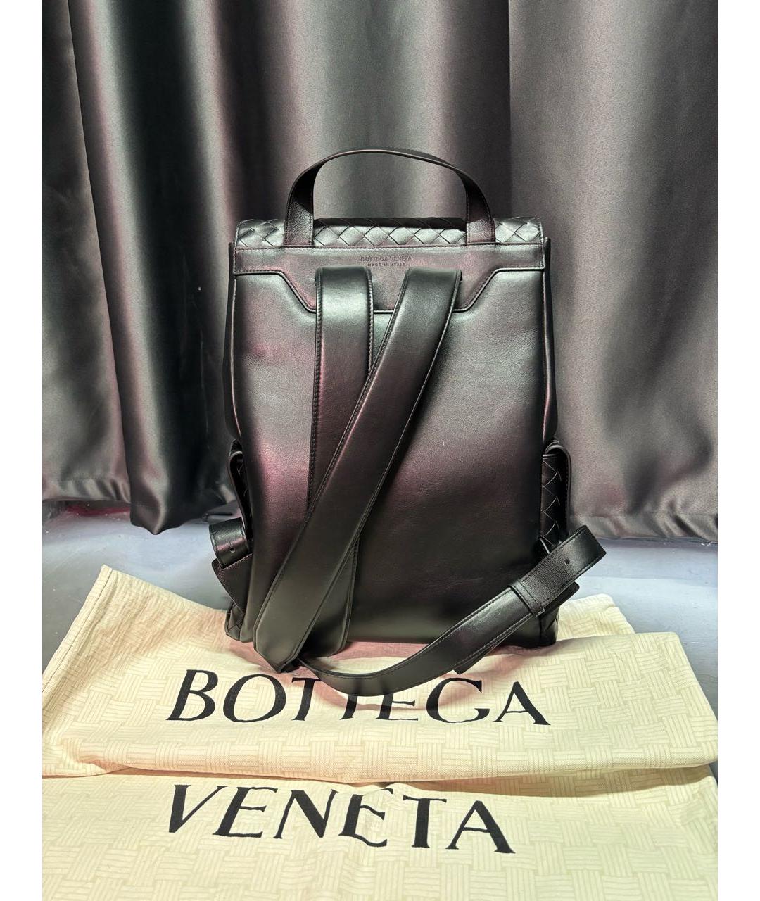 BOTTEGA VENETA Черный кожаный портфель, фото 2
