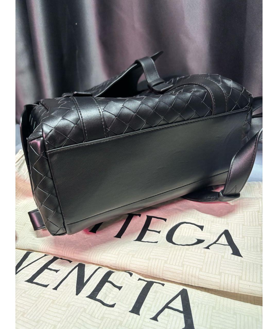BOTTEGA VENETA Черный кожаный портфель, фото 4