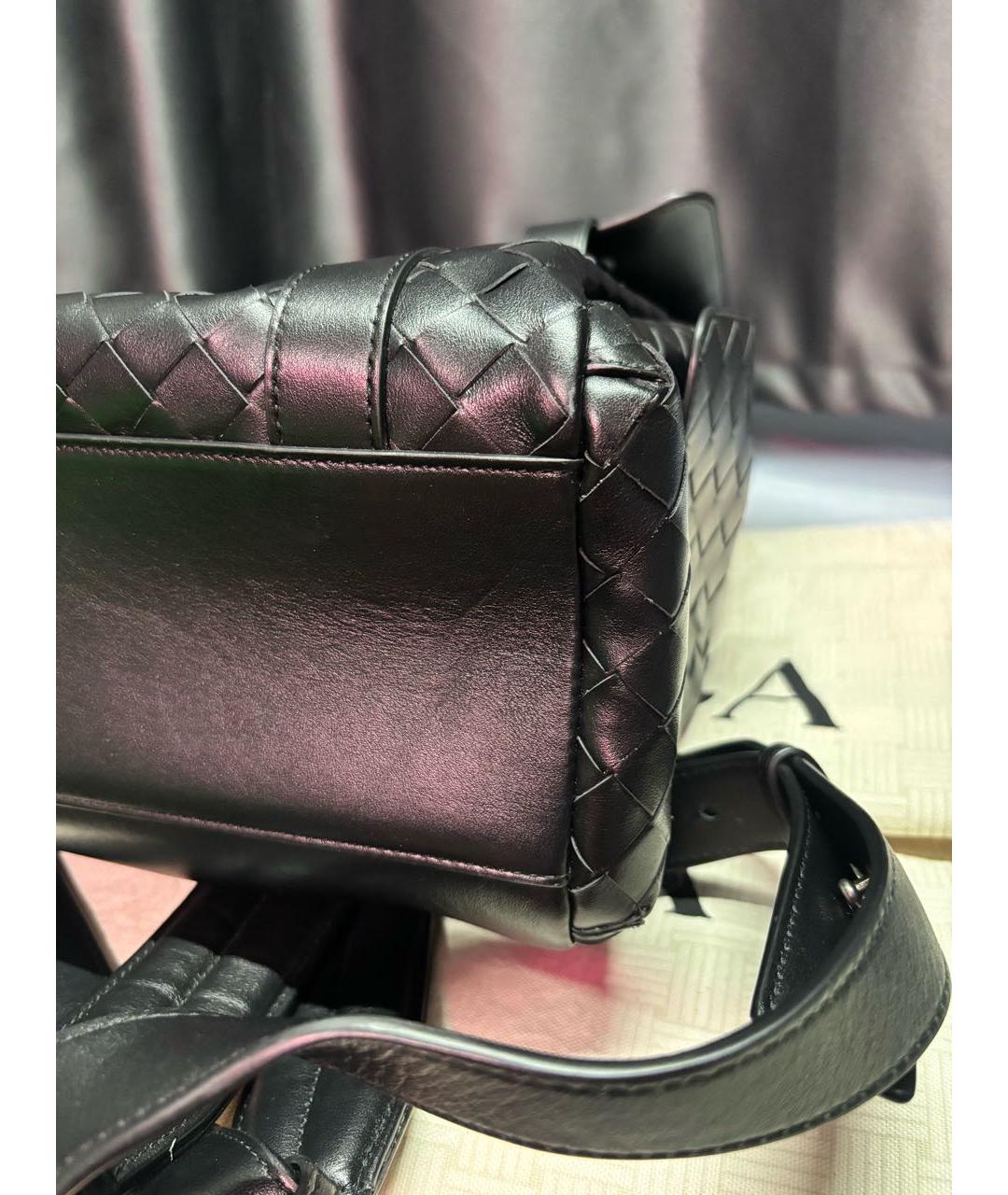 BOTTEGA VENETA Черный кожаный портфель, фото 7