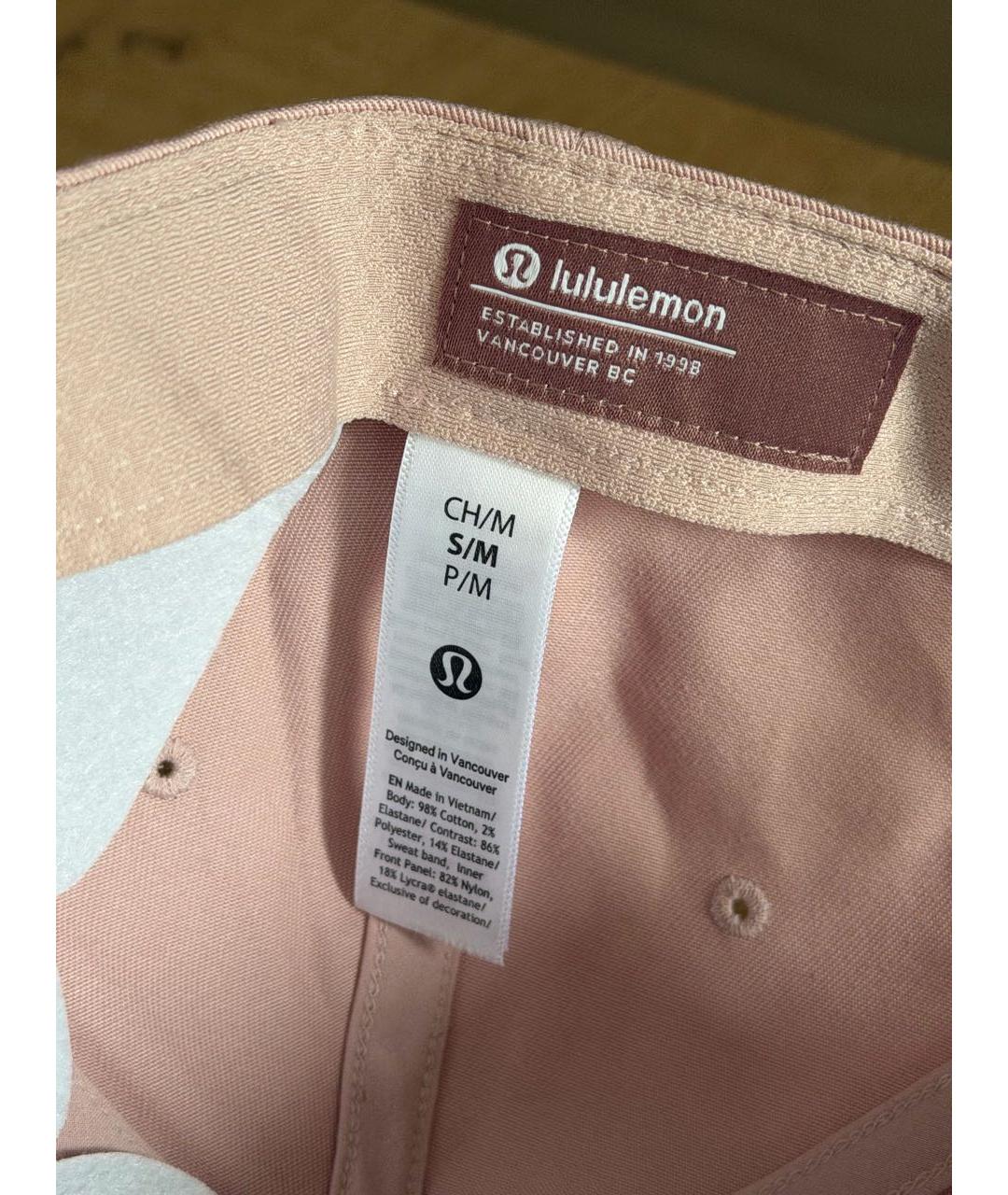 Lululemon Розовая хлопковая кепка, фото 5