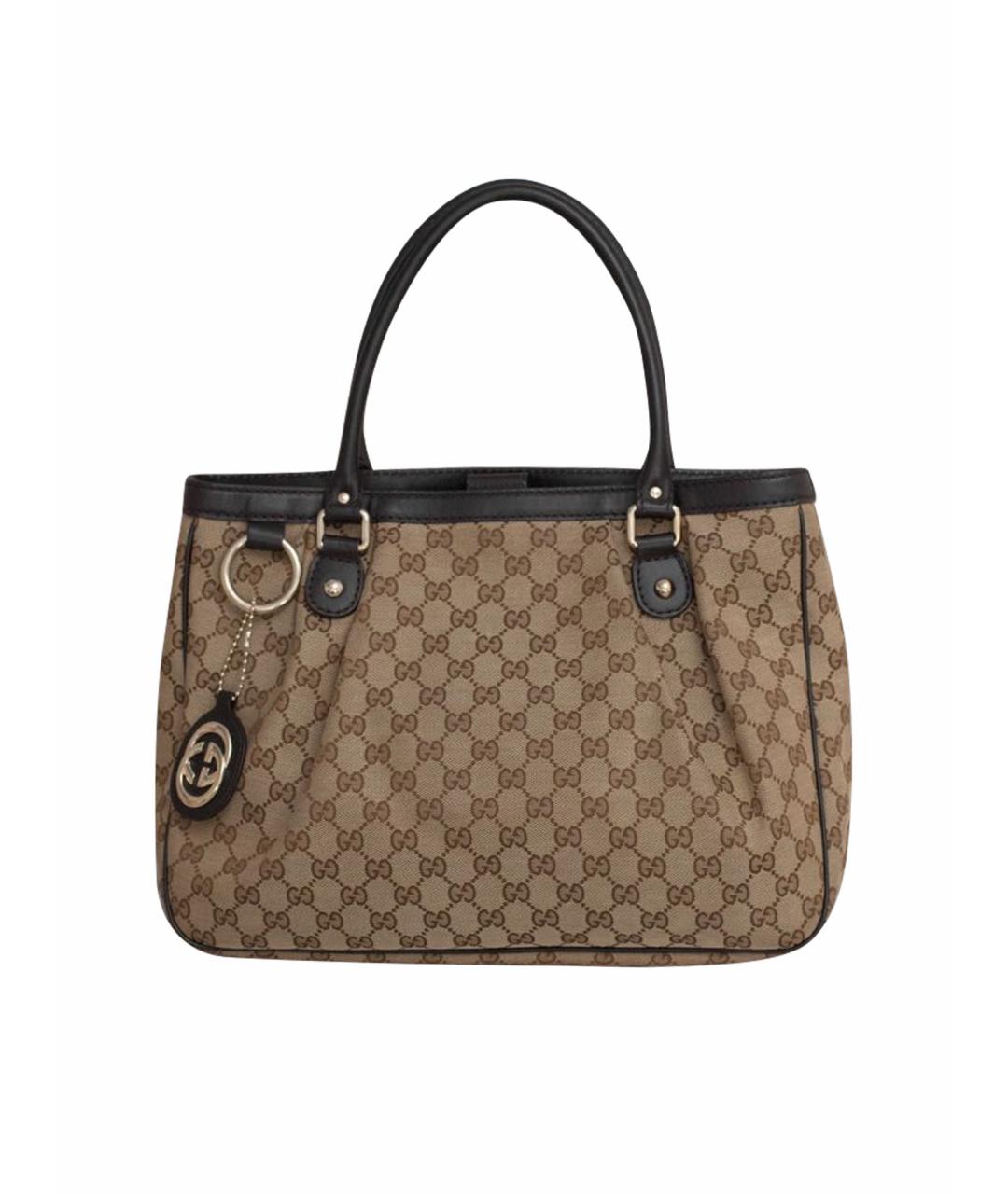 GUCCI Коричневая сумка с короткими ручками, фото 1