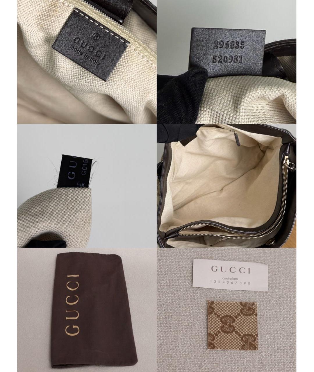GUCCI Коричневая сумка с короткими ручками, фото 7