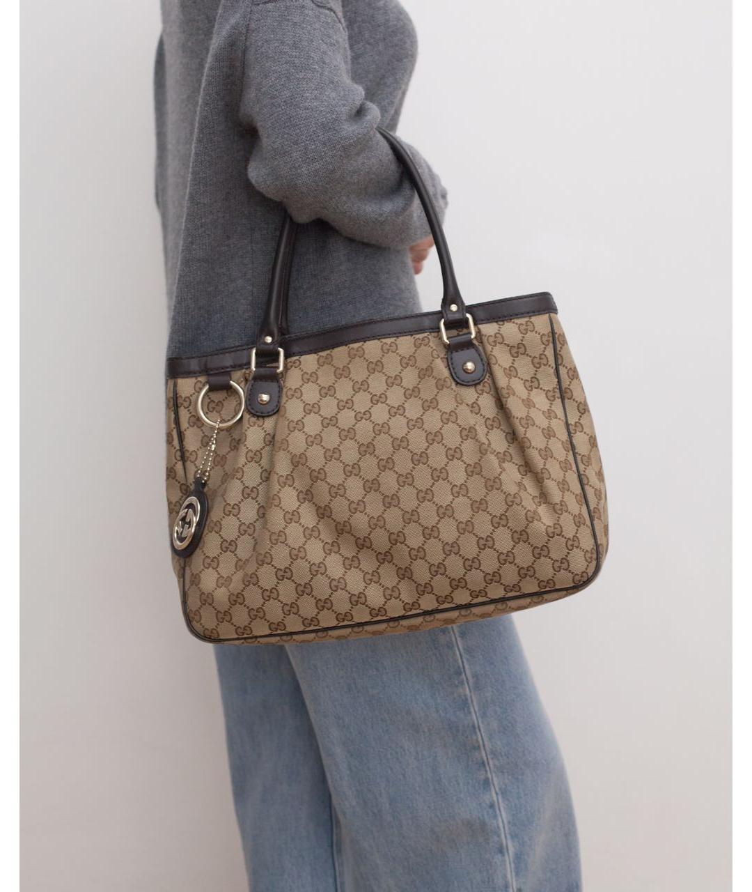 GUCCI Коричневая сумка с короткими ручками, фото 4