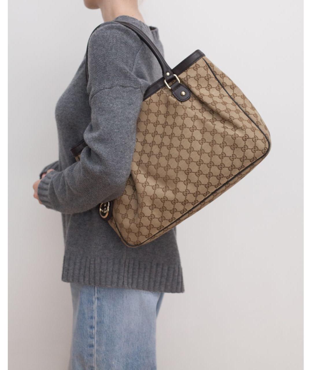 GUCCI Коричневая сумка с короткими ручками, фото 2