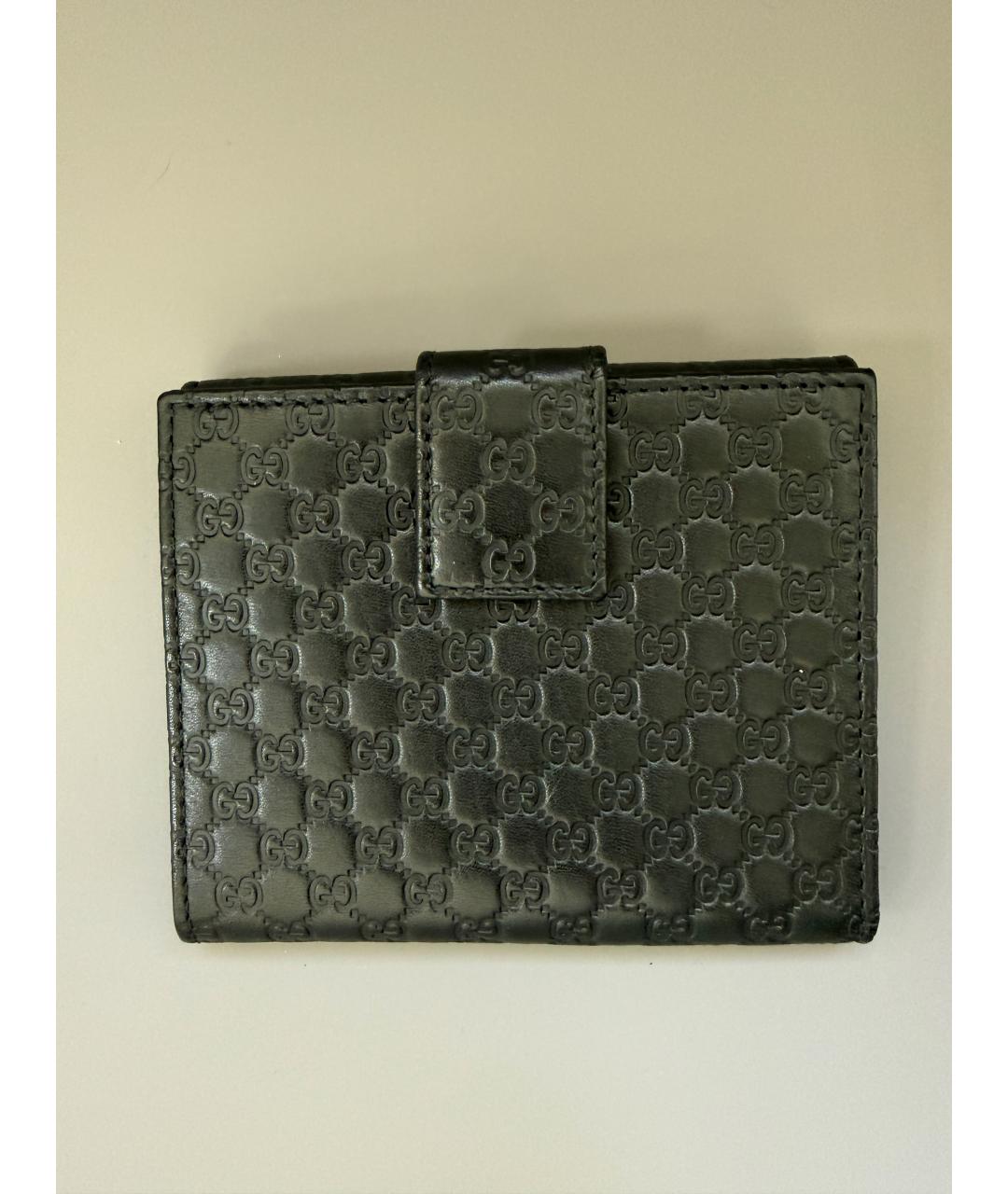 GUCCI Черный кожаный кошелек, фото 2