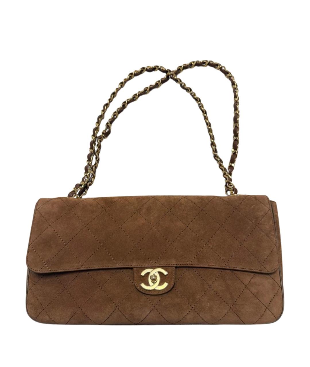 CHANEL Коричневая кожаная сумка через плечо, фото 1