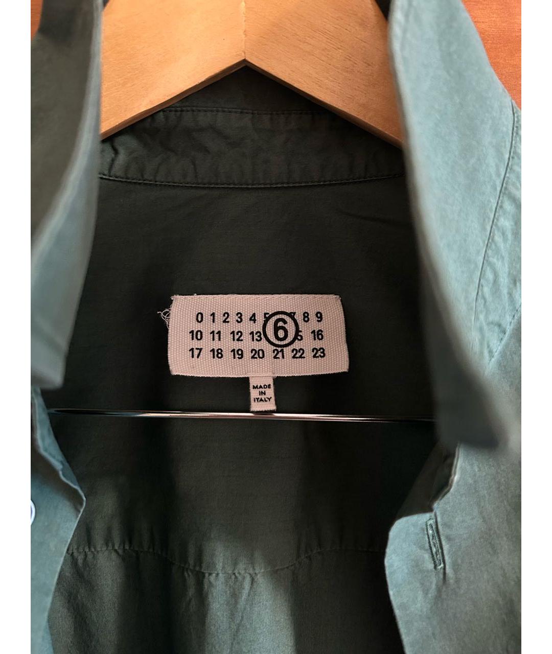 MM6 MAISON MARGIELA Зеленое хлопковое повседневное платье, фото 4