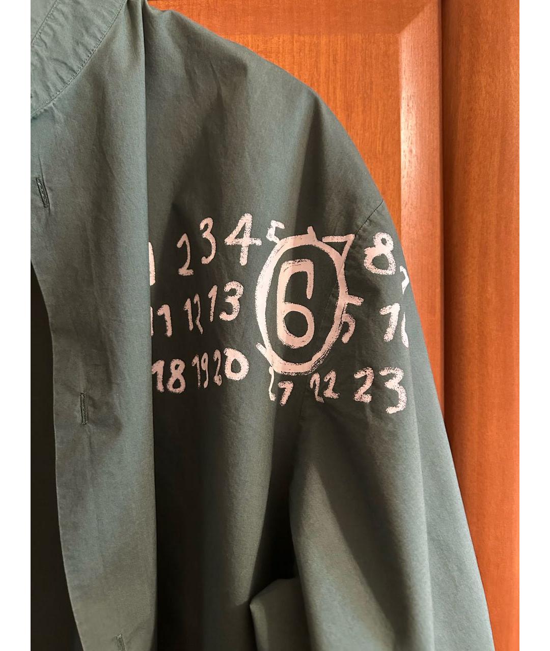 MM6 MAISON MARGIELA Зеленое хлопковое повседневное платье, фото 3