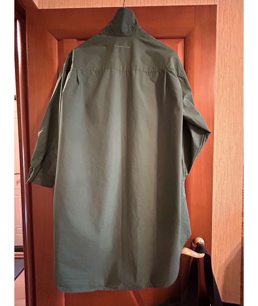 MM6 MAISON MARGIELA Зеленое хлопковое повседневное платье, фото 2