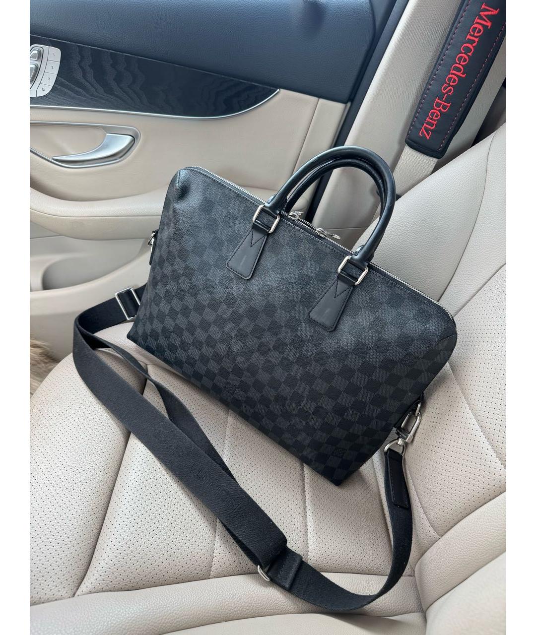 LOUIS VUITTON Серый канва портфель, фото 2