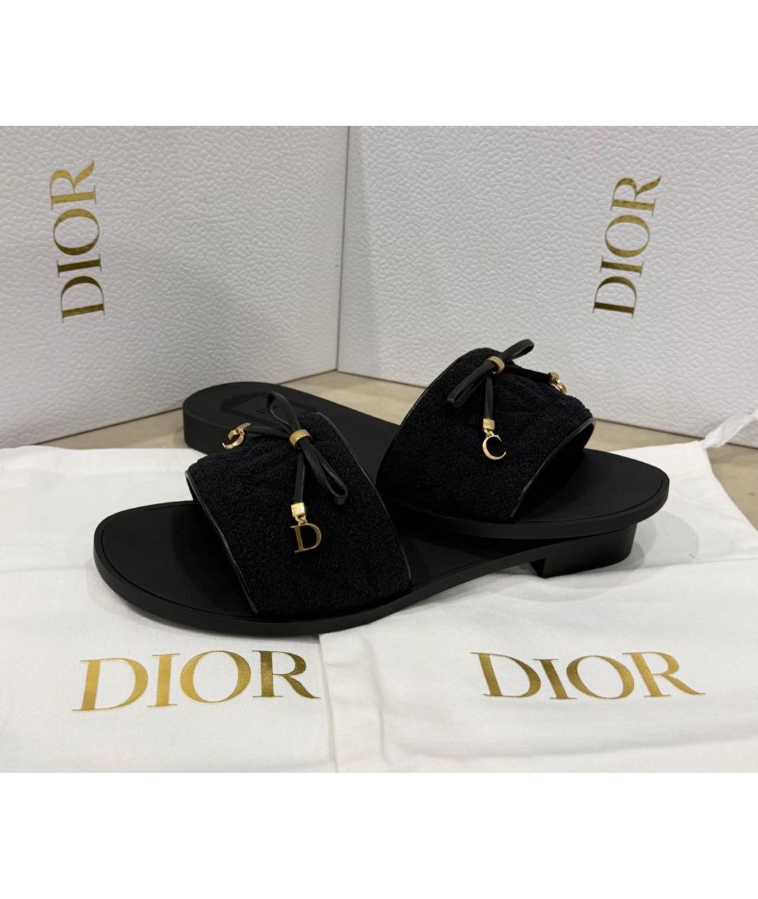 CHRISTIAN DIOR Черные сабо, фото 6