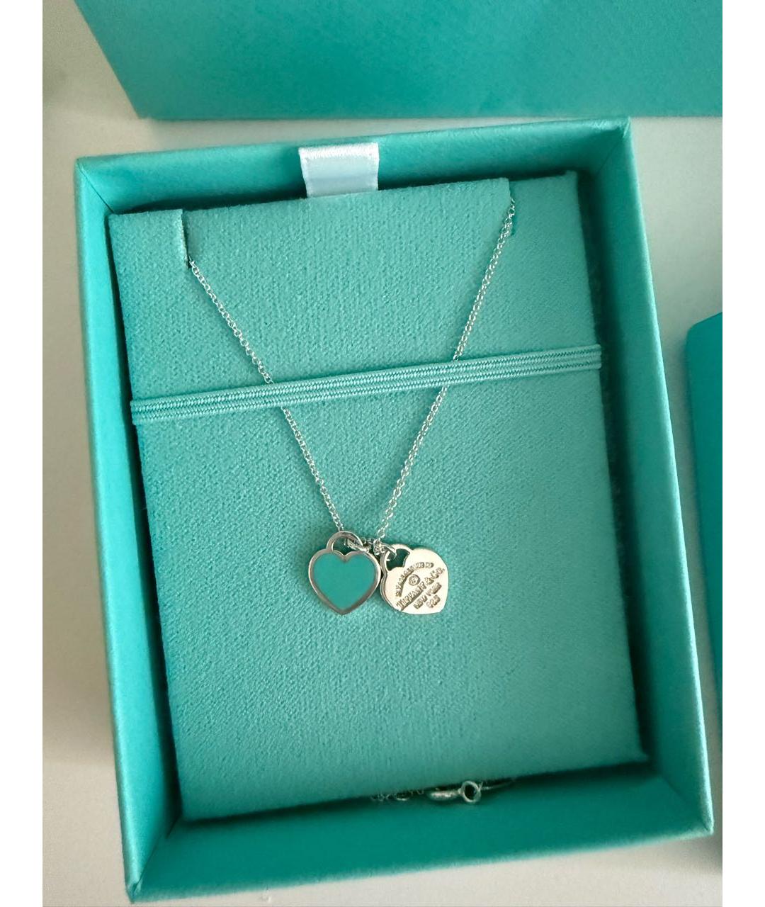 TIFFANY&CO Бирюзовая серебряная подвеска, фото 2