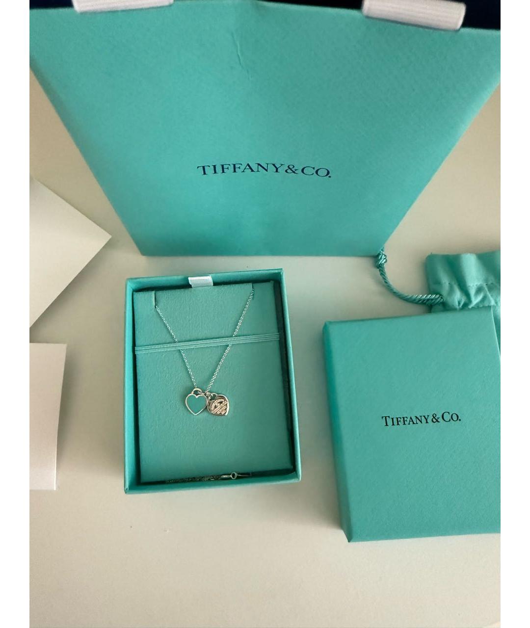 TIFFANY&CO Бирюзовая серебряная подвеска, фото 3