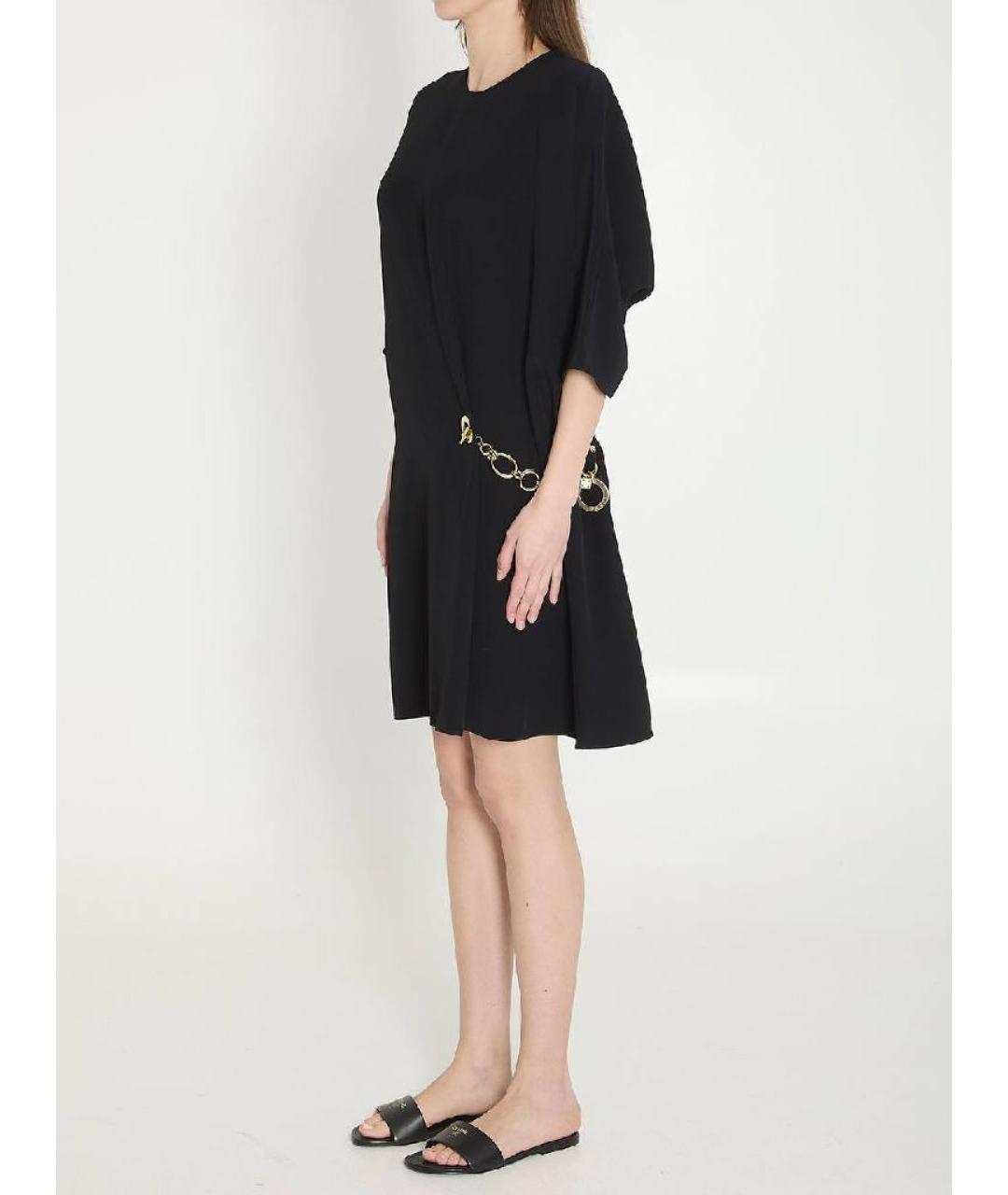 CELINE Черное креповое повседневное платье, фото 3