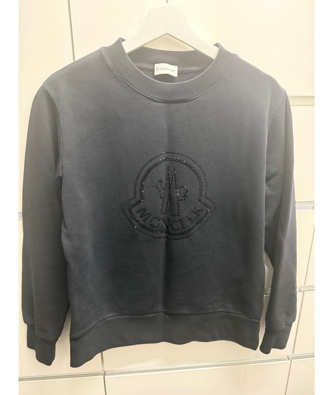 MONCLER Черный хлопковый джемпер / свитер, фото 4