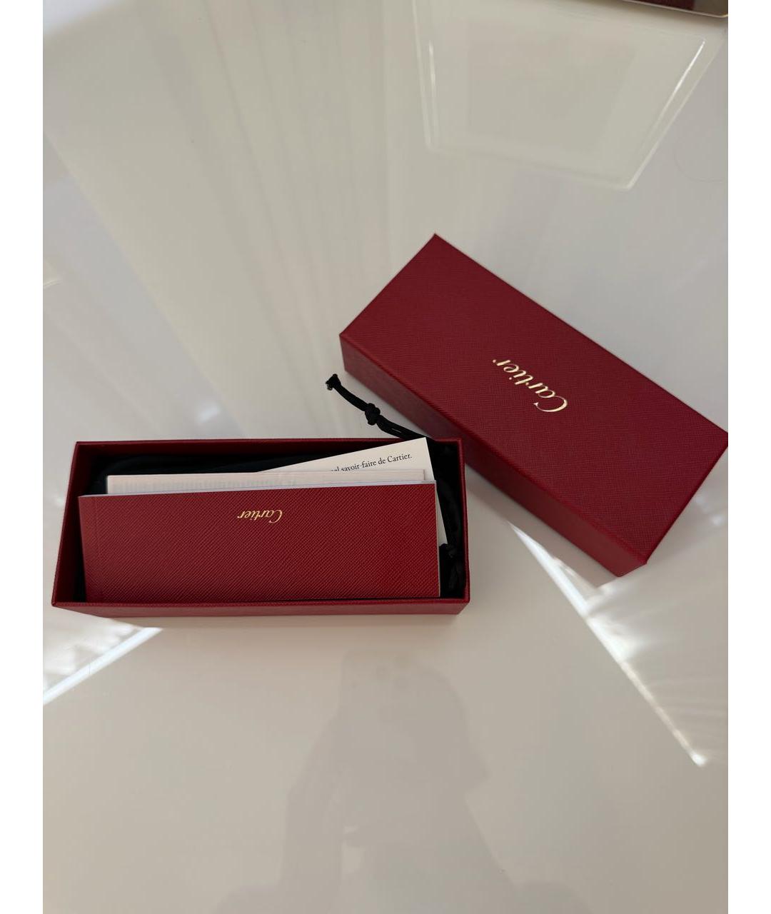 CARTIER Бежевые металлические солнцезащитные очки, фото 4