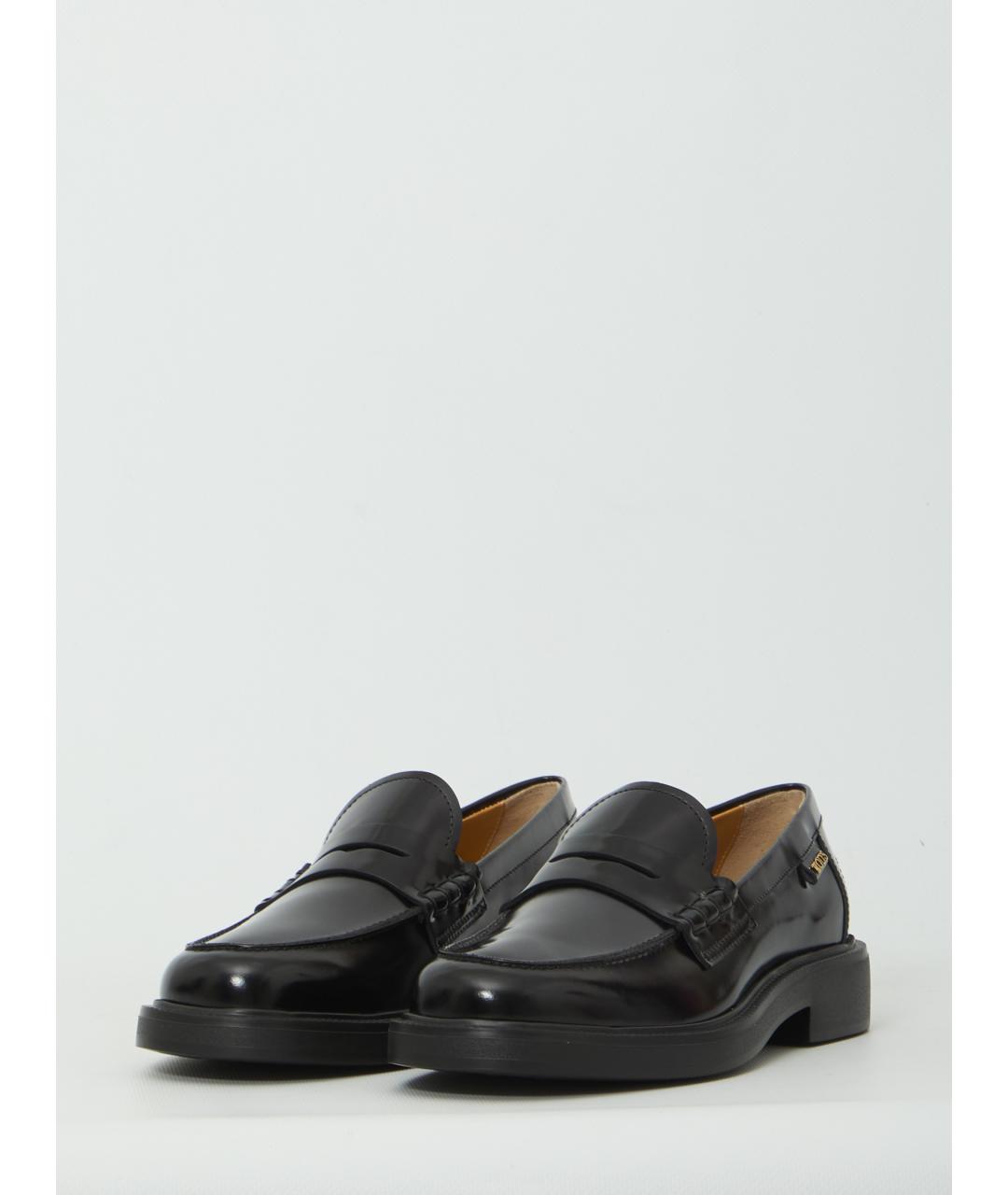 TOD'S Черные кожаные лоферы, фото 2