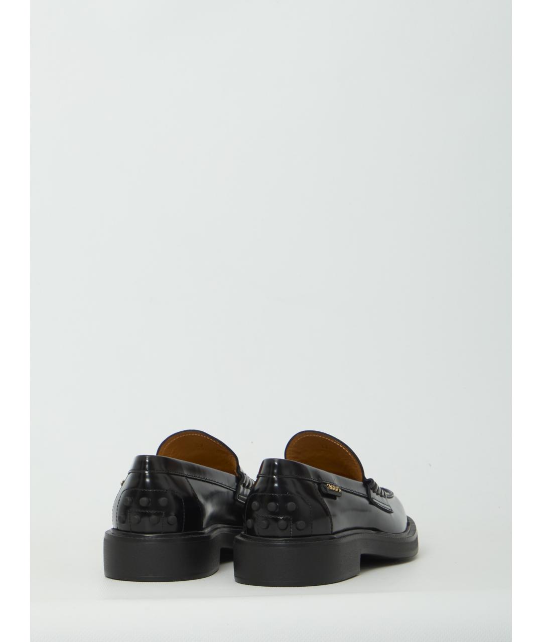 TOD'S Черные кожаные лоферы, фото 3