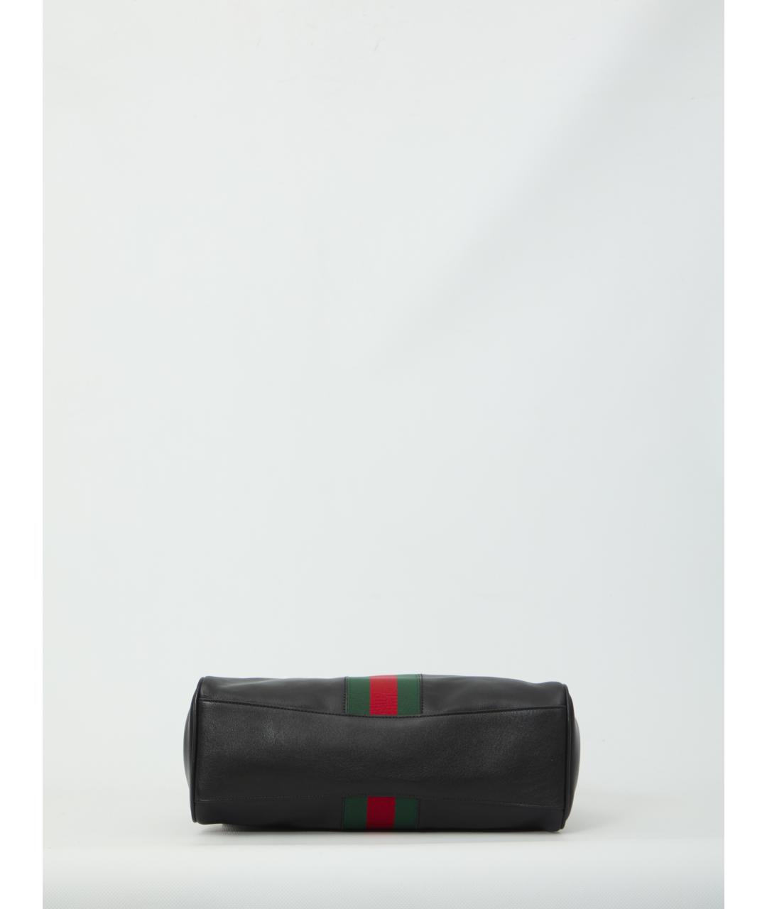 GUCCI Черная кожаная сумка тоут, фото 3