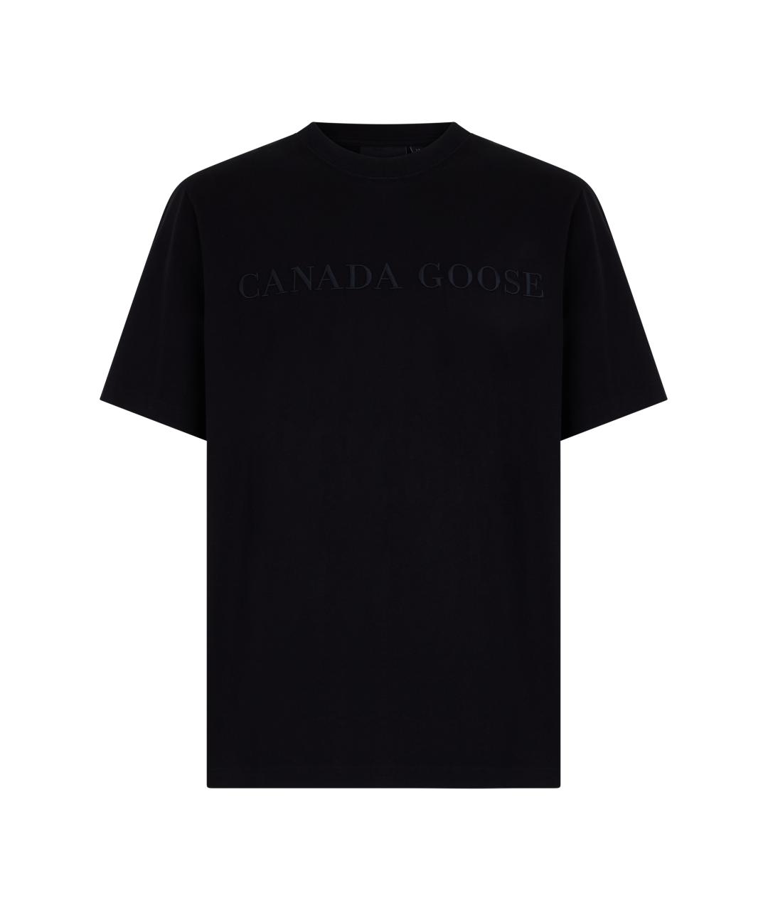 CANADA GOOSE Черная хлопковая футболка, фото 1