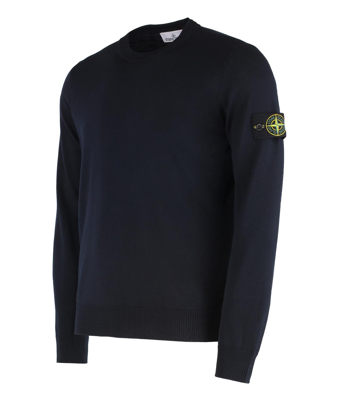 STONE ISLAND Синий шерстяной джемпер / свитер, фото 2
