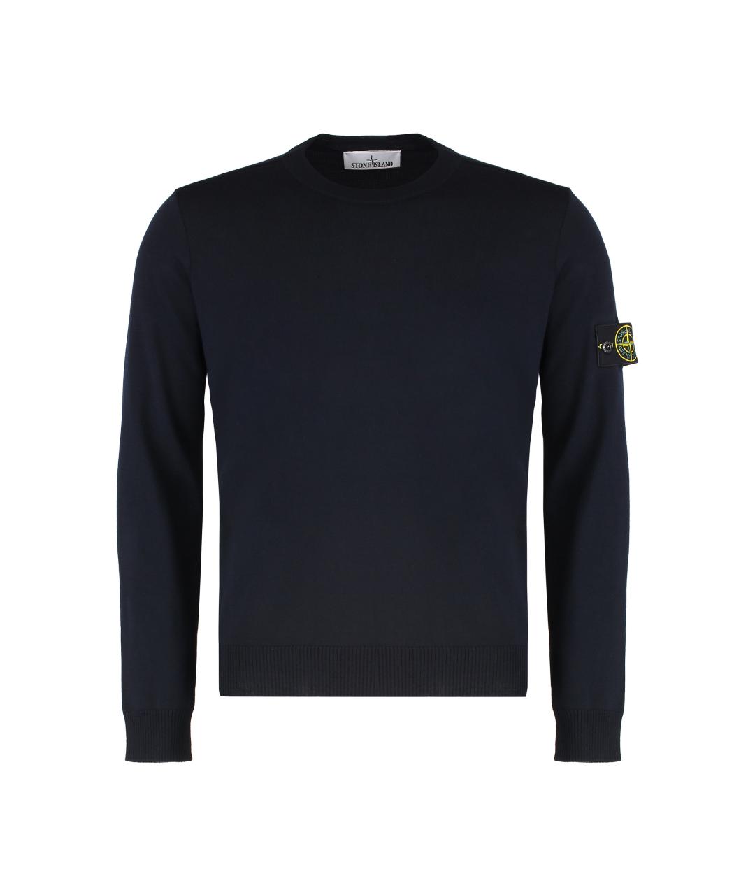 STONE ISLAND Синий шерстяной джемпер / свитер, фото 1