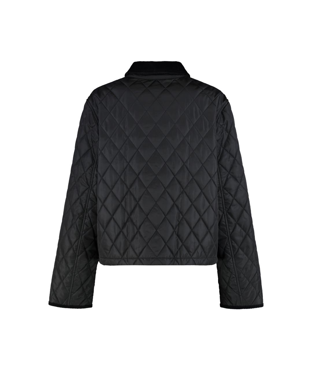 BURBERRY Черная полиамидовая куртка, фото 2