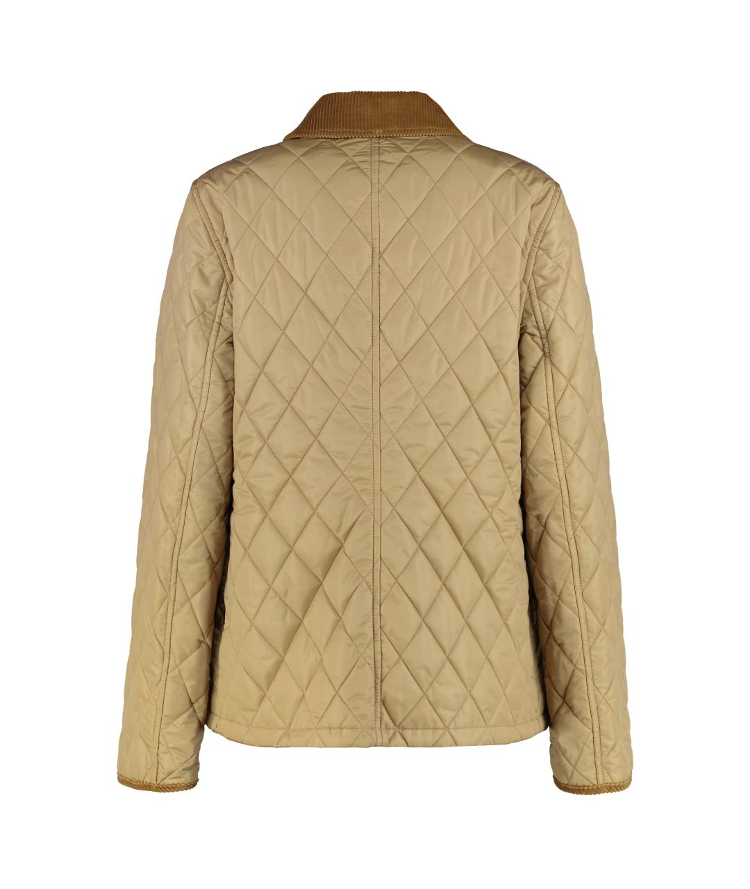 BURBERRY Бежевая полиамидовая куртка, фото 2