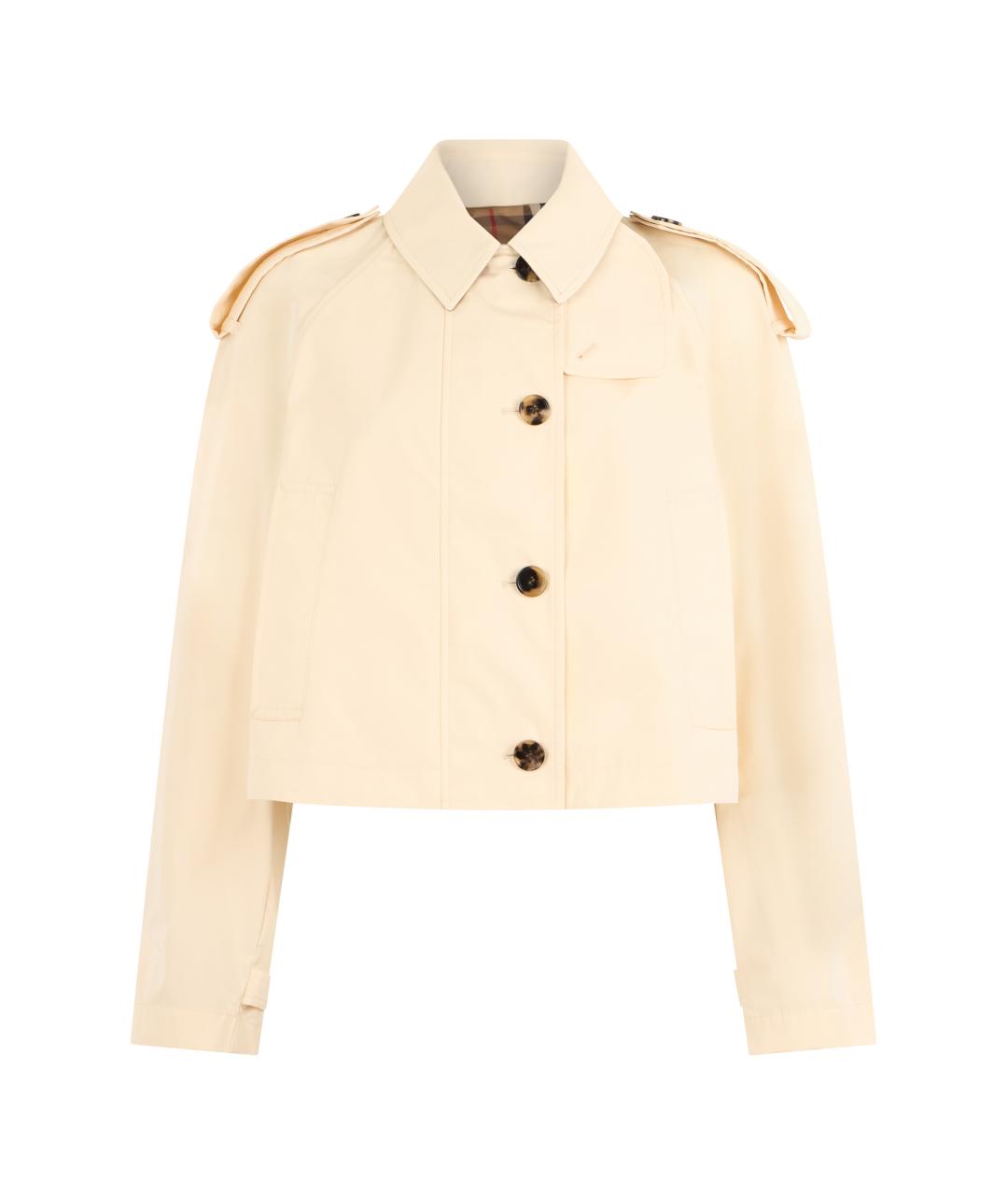 BURBERRY Бежевая хлопковая куртка, фото 1