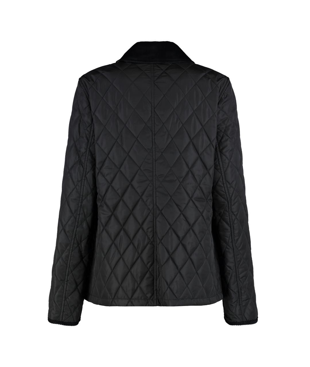 BURBERRY Черная полиамидовая куртка, фото 2