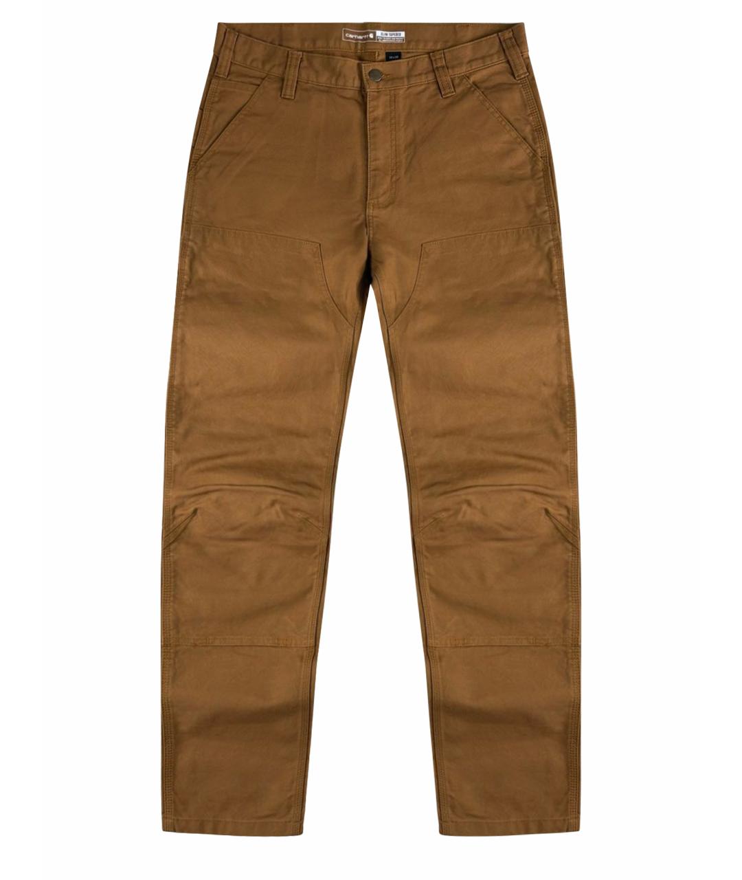 CARHARTT Коричневые хлопковые повседневные брюки, фото 1