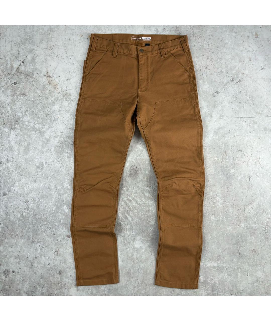 CARHARTT Коричневые хлопковые повседневные брюки, фото 4