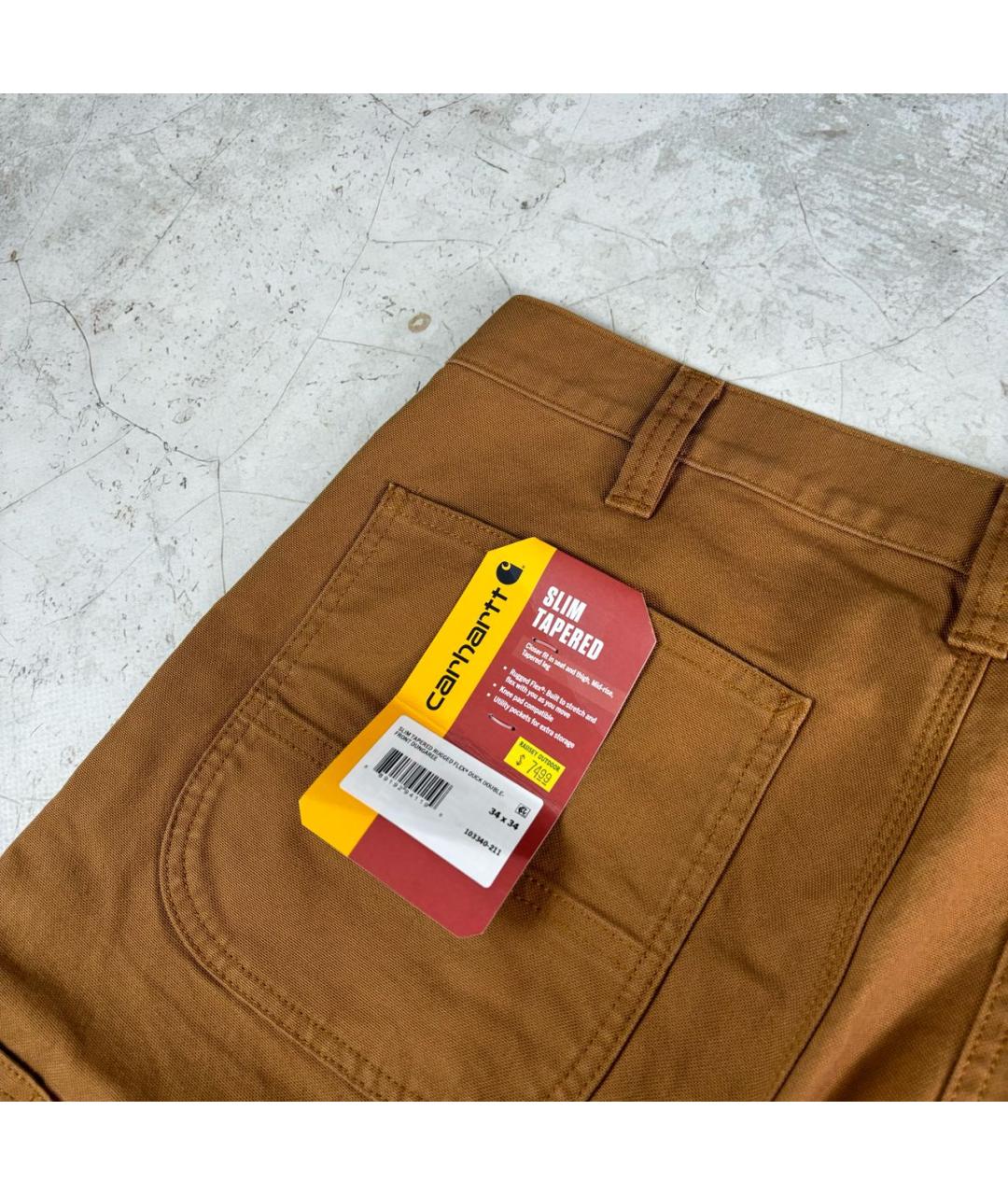 CARHARTT Коричневые хлопковые повседневные брюки, фото 3
