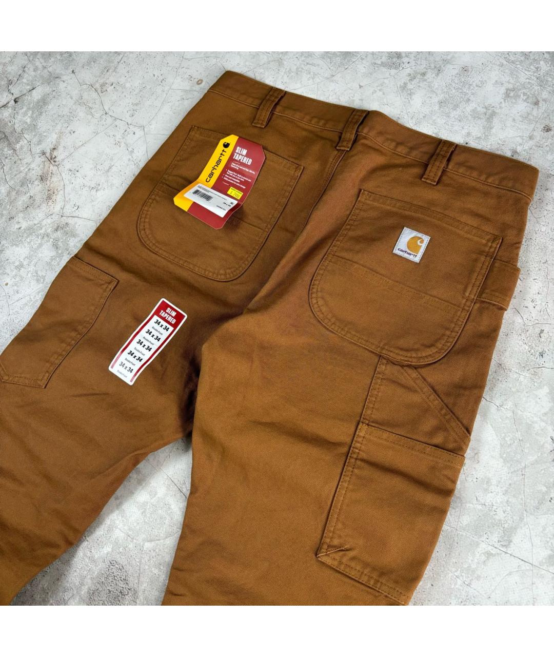 CARHARTT Коричневые хлопковые повседневные брюки, фото 2