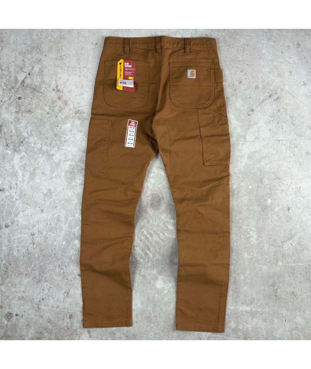 CARHARTT Коричневые хлопковые повседневные брюки, фото 7